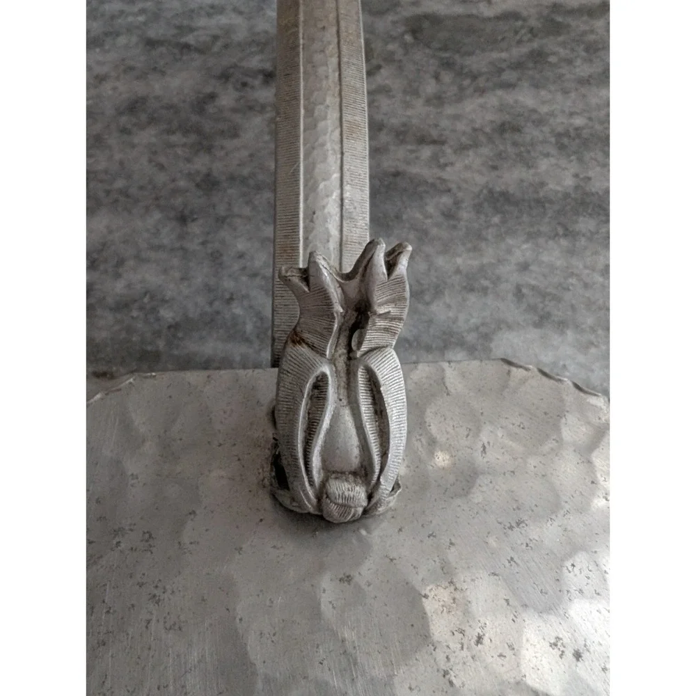 Hand Wrought Creations Aluinum‎ Pan W/Lid Tulip Design Hammered